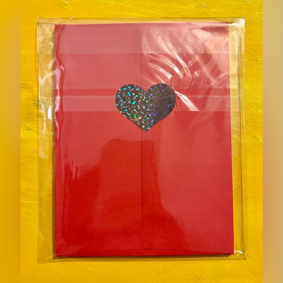 5-Pack Notecards w/ Envelopes (red) - featuring Original Artwork “It’s for You” - Picture 5 of 5